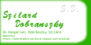 szilard dobranszky business card