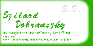 szilard dobranszky business card